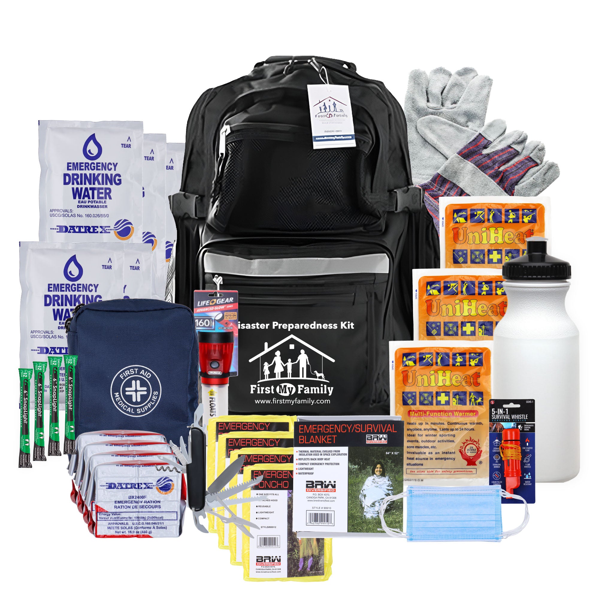 high end survival gear First My Family Disaster Preparedness Kit, 4 Person, 72 Hours